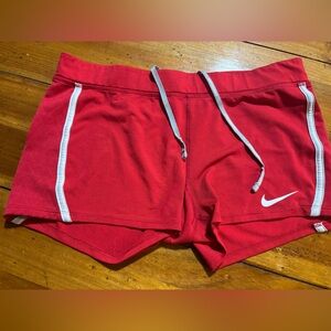 Nike Kids Red and White Shorts
